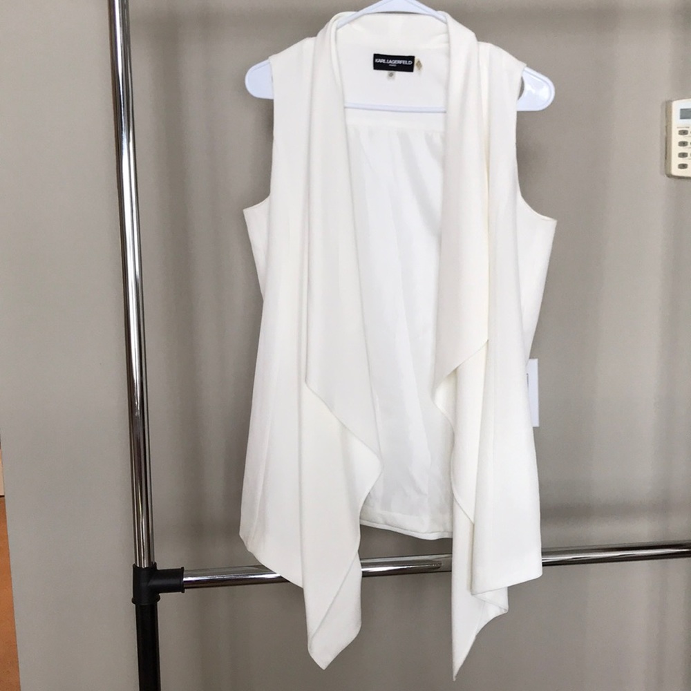 Karl Lagerfeld sleeveless vest cardigan XS